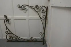 Pamono 19th Century French Wrought Iron Gate Post Corners, 1850s, Set of 2><noscript><img width=