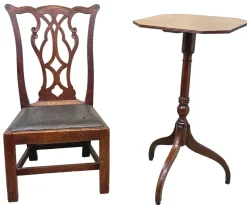 Pamono 19th Century Georgian Style Oak Children's Chair, 1880><noscript><img width=