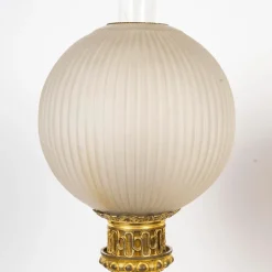Sale Pamono 19th Century Gilt Bronze and Blue Sèvres Porcelain Oil Lamps, Set of 2