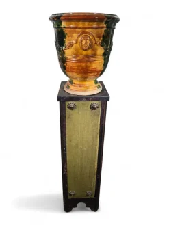 Pamono 19th Century Glazed Ceramic Planter, 1890> Planters And Jardiniere