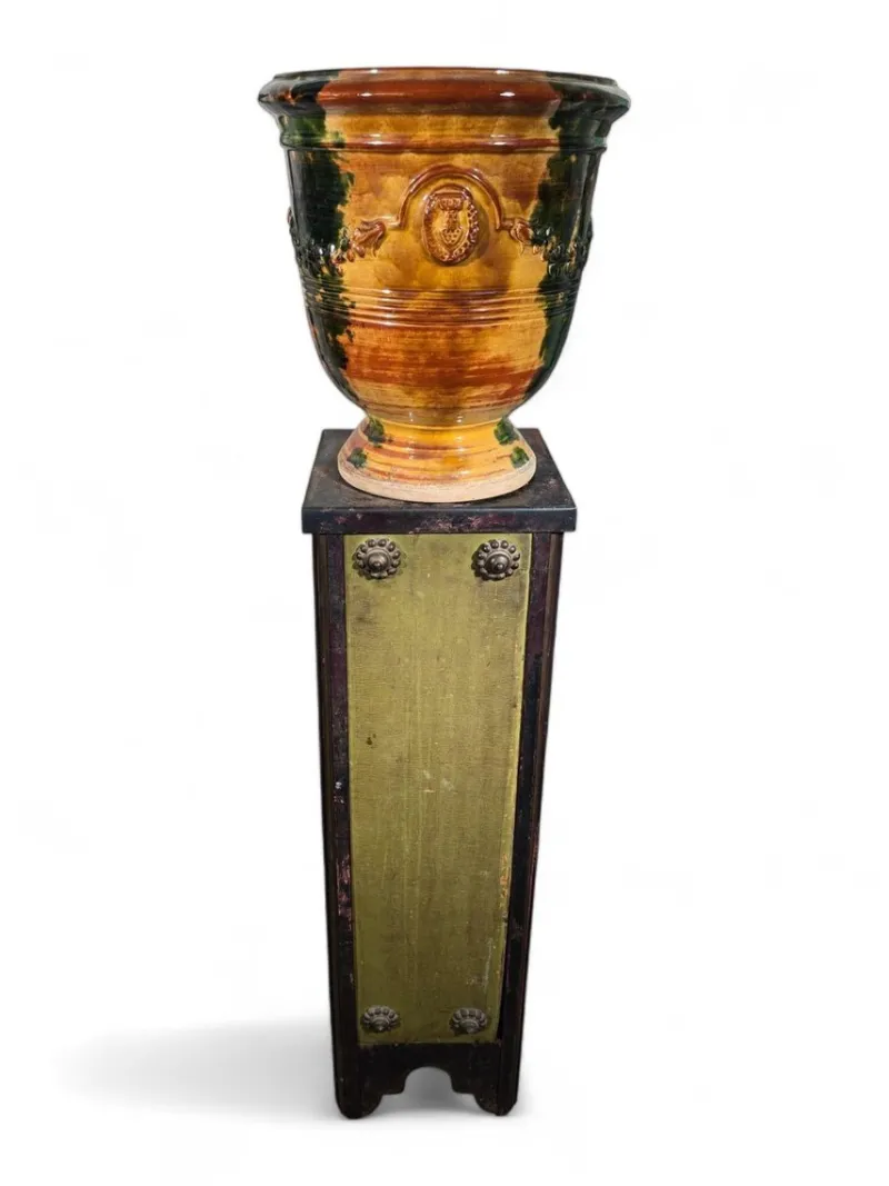 Pamono 19th Century Glazed Ceramic Planter, 1890> Planters And Jardiniere