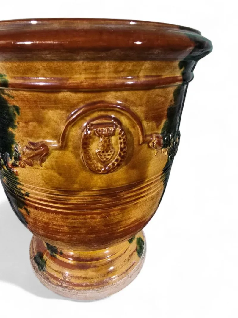 Pamono 19th Century Glazed Ceramic Planter, 1890> Planters And Jardiniere
