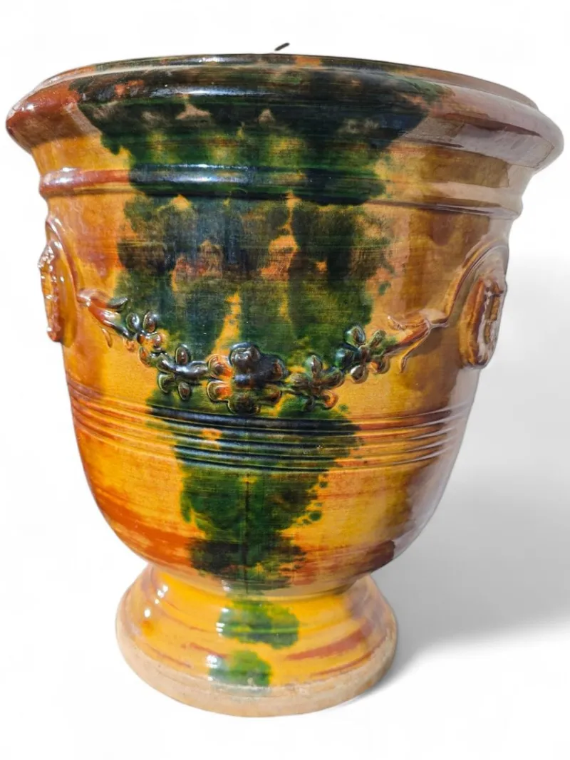 Pamono 19th Century Glazed Ceramic Planter, 1890> Planters And Jardiniere