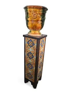Pamono 19th Century Glazed Ceramic Planter, 1890><noscript><img width=