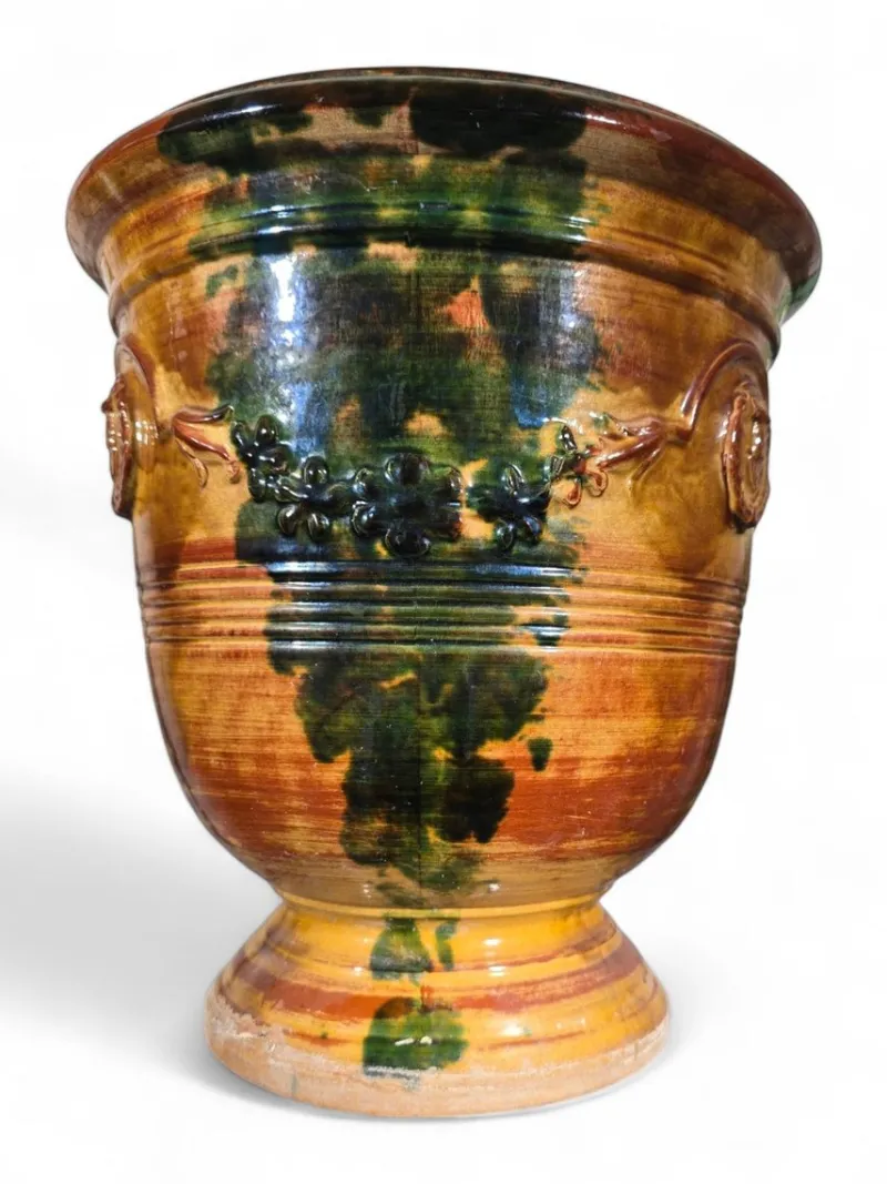 Pamono 19th Century Glazed Ceramic Planter, 1890> Planters And Jardiniere