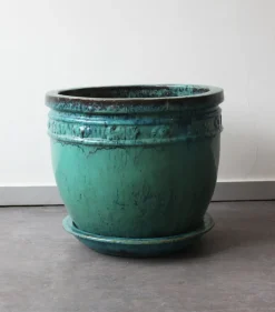 Online Pamono 20th Century Glazed Terracotta Planter