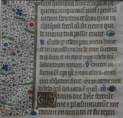 Pamono 15th Century Gothic Illuminated Manuscript Parchment> Posters