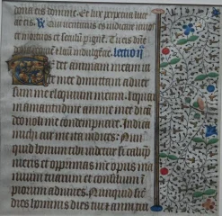 Pamono 15th Century Gothic Illuminated Manuscript Parchment><noscript><img width=