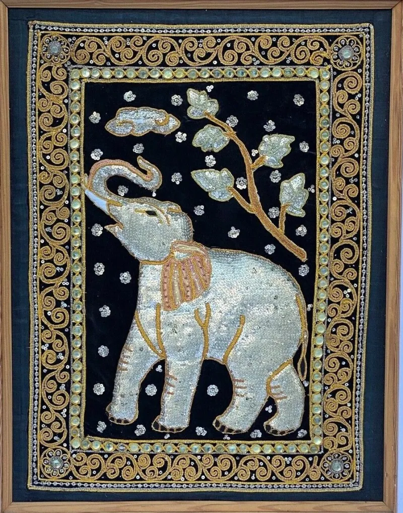 Pamono 20th Century Indian Fabric Panel> Architectural Elements