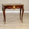 Clearance Pamono 19th Century Inlaid Card Table Lined with Green Fabric