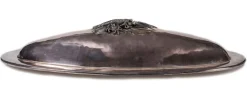 Pamono 19th Century Italian Handmade Silver-Plated Fish Tray from Cassetti><noscript><img width=