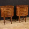Pamono 20th Century Italian Inlaid Bedside Tables, 1950s, Set of 2> Nightstands