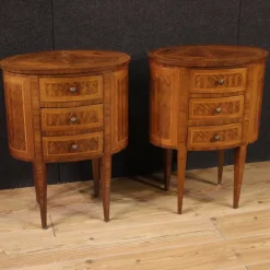 Pamono 20th Century Italian Inlaid Bedside Tables, 1950s, Set of 2> Nightstands