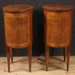 Pamono 20th Century Italian Inlaid Bedside Tables, 1950s, Set of 2> Nightstands