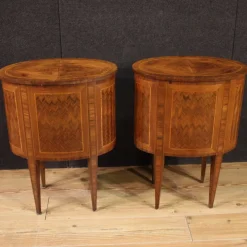 Pamono 20th Century Italian Inlaid Bedside Tables, 1950s, Set of 2><noscript><img width=