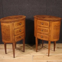 Pamono 20th Century Italian Inlaid Bedside Tables, 1950s, Set of 2><noscript><img width=