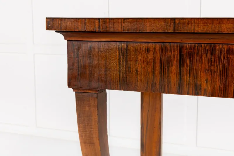 Pamono 19th Century Italian Walnut Console Tables, Set of 2
