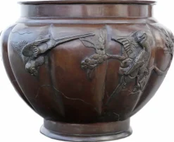 Pamono 19th Century Japanese Bronze Planter, 1890s><noscript><img width=