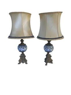Pamono 20th Century Lamps in Ceramic and Bronze, Set of 2> Table Lamps