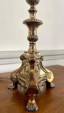 Pamono 19th Century Louis XIV Church Altar Candleholders in Silver Metal, Set of 2><noscript><img width=