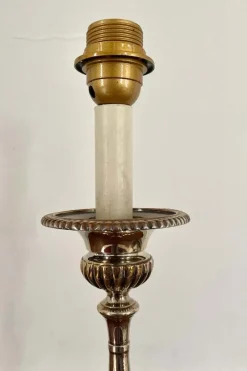 Pamono 19th Century Louis XIV Church Altar Candleholders in Silver Metal, Set of 2><noscript><img width=