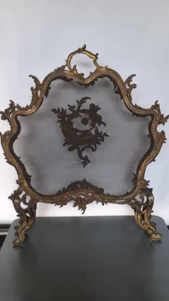Discount Pamono 19th Century Louis XV Bronze Fireplace Fire Screen, 1890s