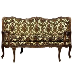 Sale Pamono 19th Century Louis XV Corner Bench / Chateuse in Carved Wood