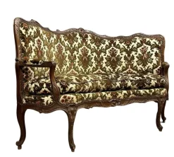 Sale Pamono 19th Century Louis XV Corner Bench / Chateuse in Carved Wood