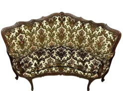 Sale Pamono 19th Century Louis XV Corner Bench / Chateuse in Carved Wood