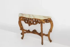 Discount Pamono 20th Century Louis Xv Style Console with Marble Top, France, 1970s