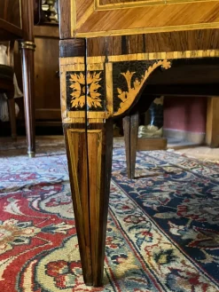 Pamono 18th Century Louis XVI Italian Nightstands Cabinets with Marble Top, Marquetry, 1780, Set of 2><noscript><img width=