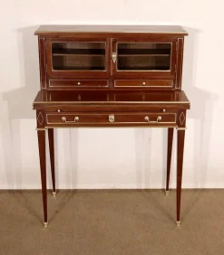 Pamono 19th Century Louis XVI Style Bonheur du Jour in Mahogany><noscript><img width=