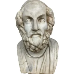 Pamono 20th Century Marble Bust of Ancient Greek Poet Homer> Classical