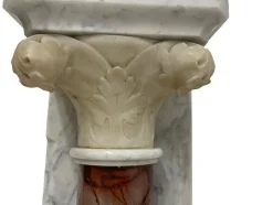 Pamono 19th Century Marble Half Wall Mounted Columns, Set of 2><noscript><img width=