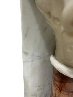 Pamono 19th Century Marble Half Wall Mounted Columns, Set of 2><noscript><img width=