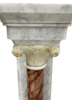 Pamono 19th Century Marble Half Wall Mounted Columns, Set of 2><noscript><img width=