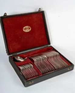 Hot Pamono 19th Century Napoleon III Silver Plated Cutlery Set with Case