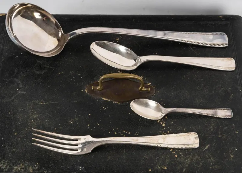 Hot Pamono 19th Century Napoleon III Silver Plated Cutlery Set with Case