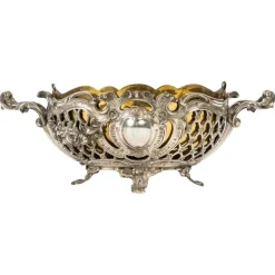 Pamono 19th Century Napoleon III Silver Plated Bronze Jardinière> Planters And Jardiniere