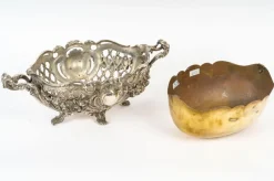 Pamono 19th Century Napoleon III Silver Plated Bronze Jardinière><noscript><img width=