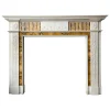 Pamono 19th Century Neoclassical Statuary White and Sienna Marble Fireplace Mantel> Architectural Elements