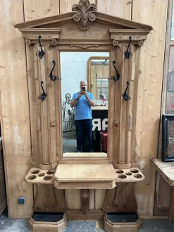 Pamono 19th Century Oak Entrance Checkroom><noscript><img width=