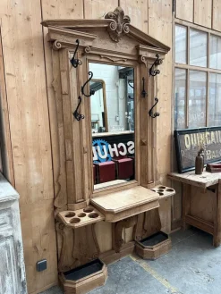 Pamono 19th Century Oak Entrance Checkroom><noscript><img width=