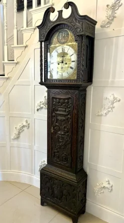 Pamono 18th Century Oak Longcase Clock, 1780s> Clocks