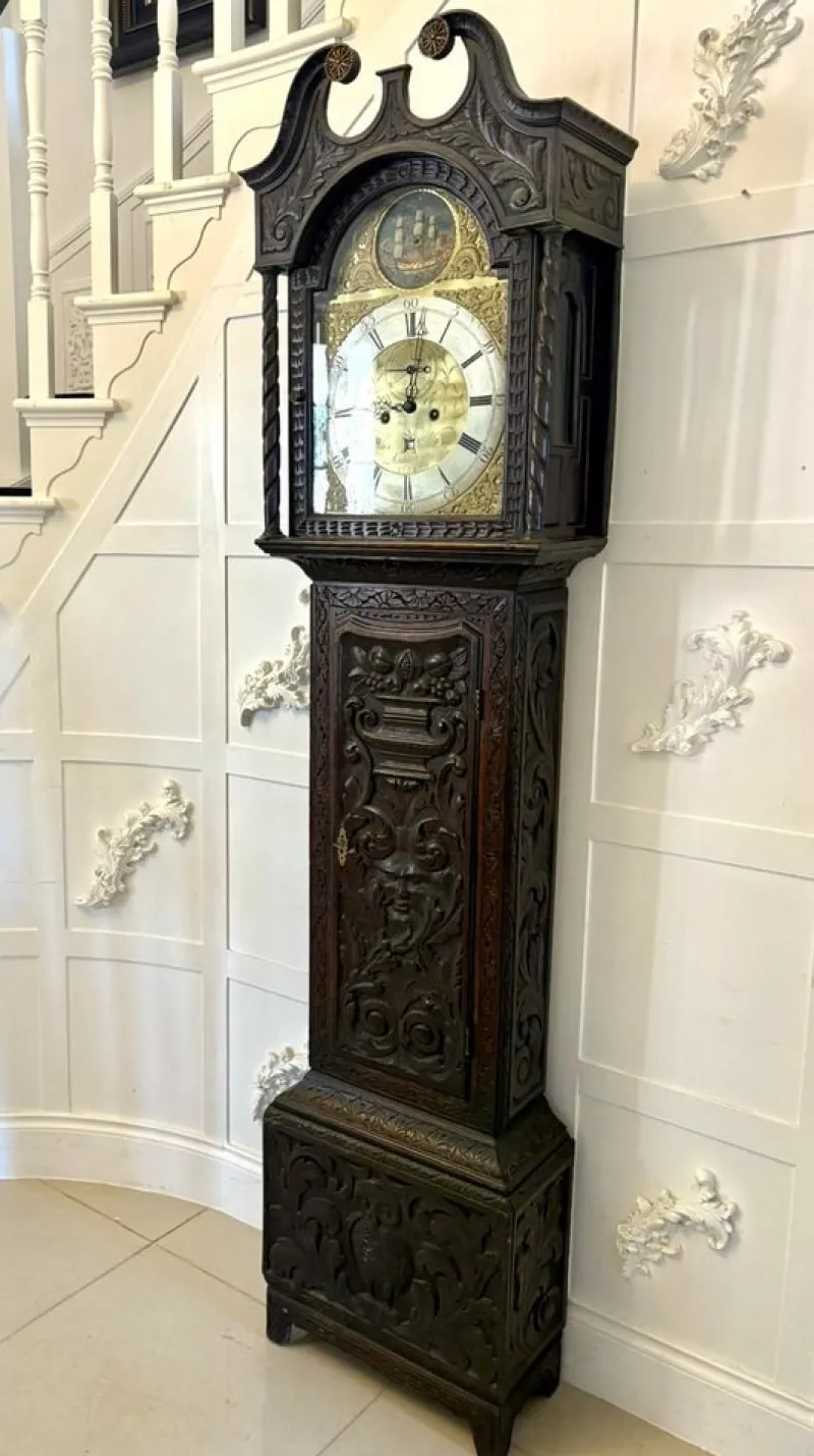 Pamono 18th Century Oak Longcase Clock, 1780s> Clocks