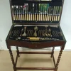 Best Pamono 19th Century Oak Table and Cutlery Set from Harrison Fisher & Company