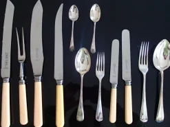 Best Pamono 19th Century Oak Table and Cutlery Set from Harrison Fisher & Company