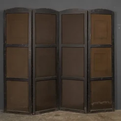 Pamono 20th Century Oil Painted on Leather Room Screen, 1920s><noscript><img width=