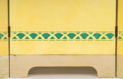 Pamono 20th Century Painted Wooden Folding Screen with 5 Panels><noscript><img width=