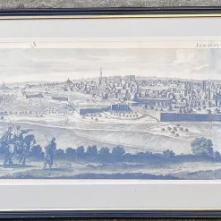Outlet Pamono 19th Century Panoramic Views of Jerusalem in Scio, Framed Engravings, Set of 2